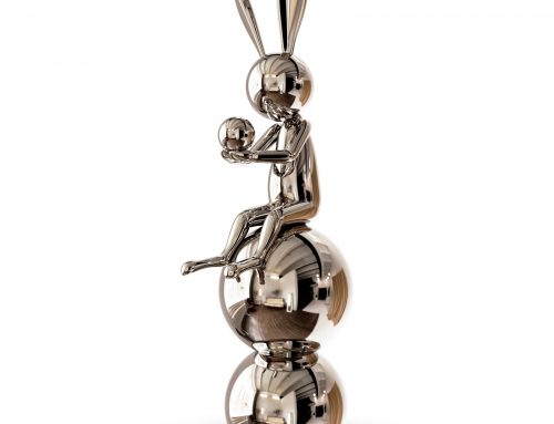 Lapin 3 Boules Assis Inox